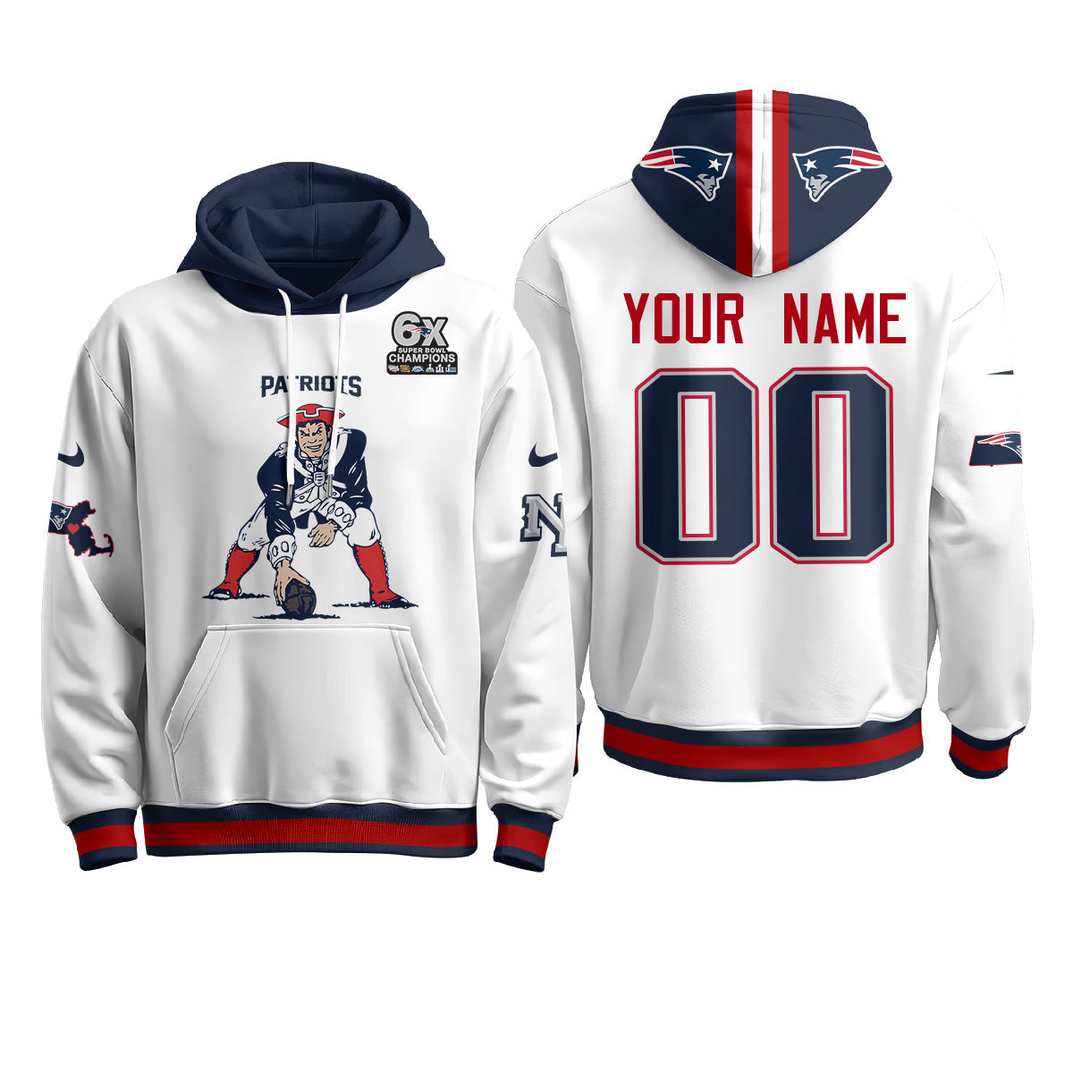 NE Minuteman Edition Custom Fleece Hoodie - Printed