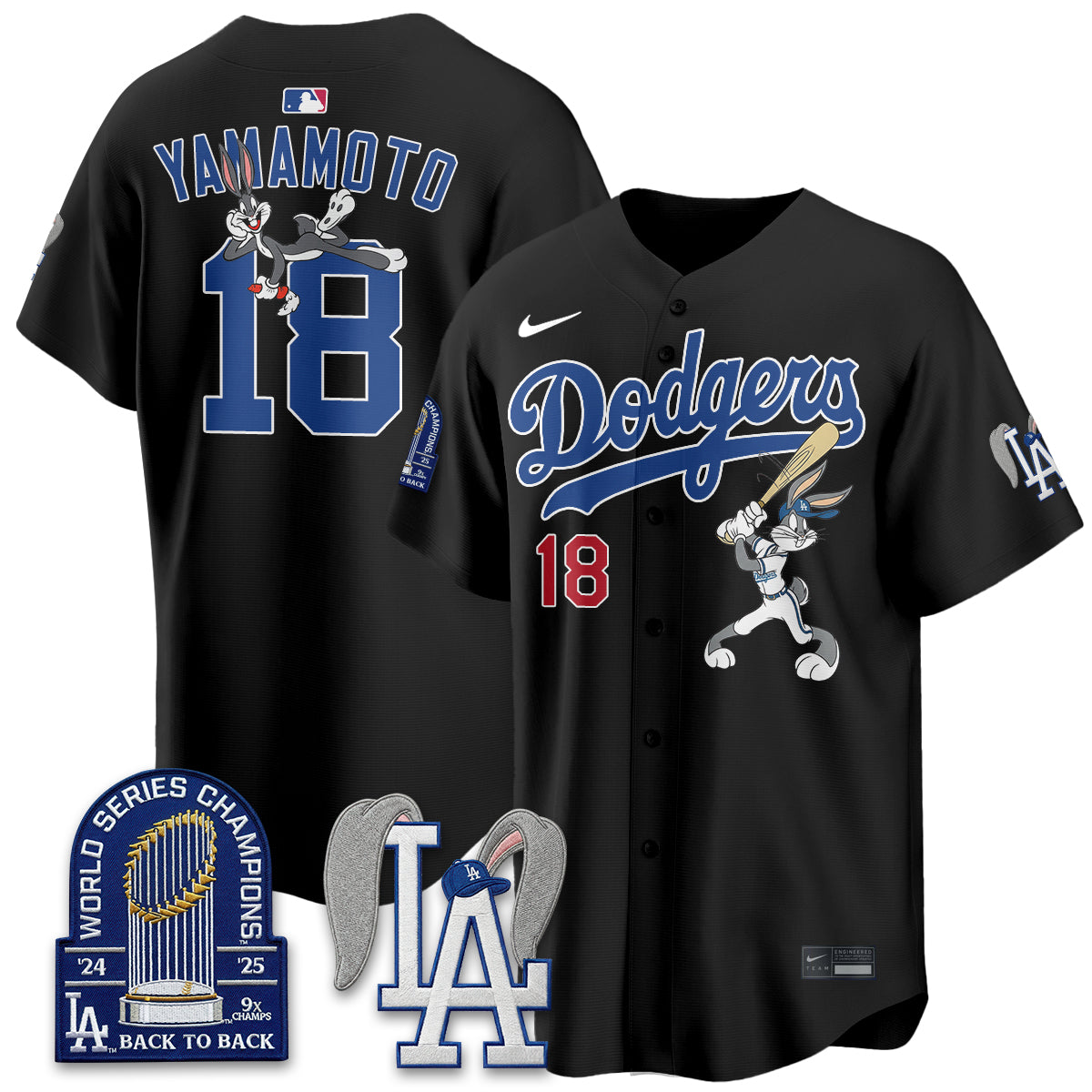 Los Angeles Dodgers Bunny Edition Vapor Jersey - Stitched