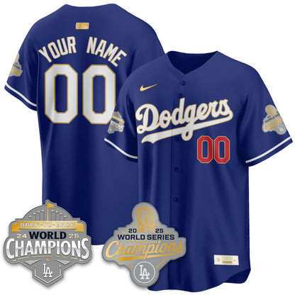 Custom LAD Gold Collection Stadium Vapor Limited Jersey - B2B Champs - All Stitched
