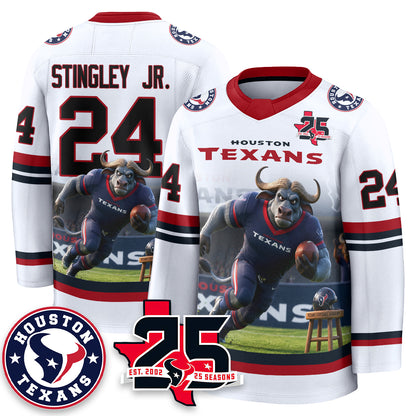 Houston Texans x Bull Chief Edition Hockey Jersey - Printed