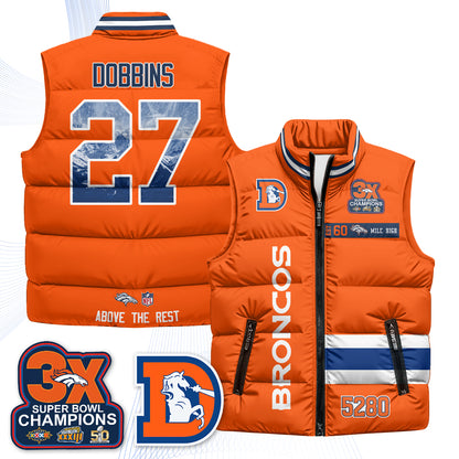 DEN "Mile High" Puffer Vest - Printed