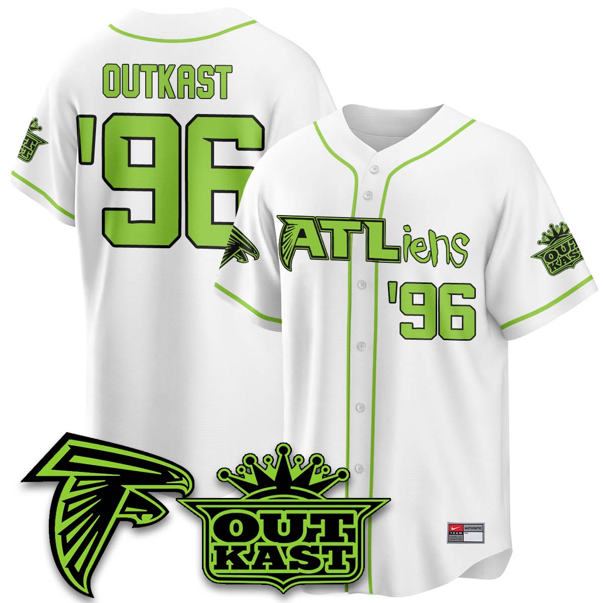 ATL 30th Anniversary ATLiens Baseball Vapor Jersey - Stitched