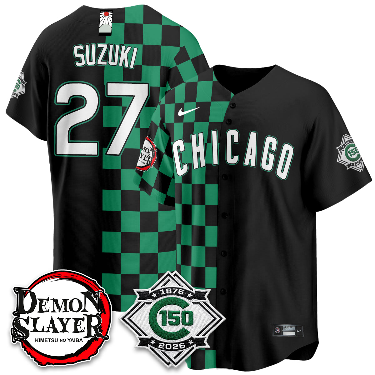Chicago Cubs Demon Slayer Vapor Limited Jersey - Stitched