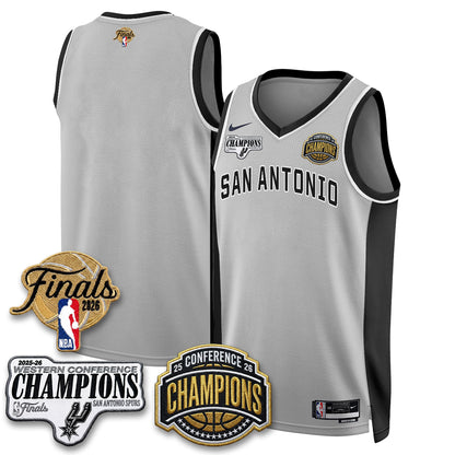 SAS 2026 NBA Western Conference Champions Vapor Jersey V3 - Stitched