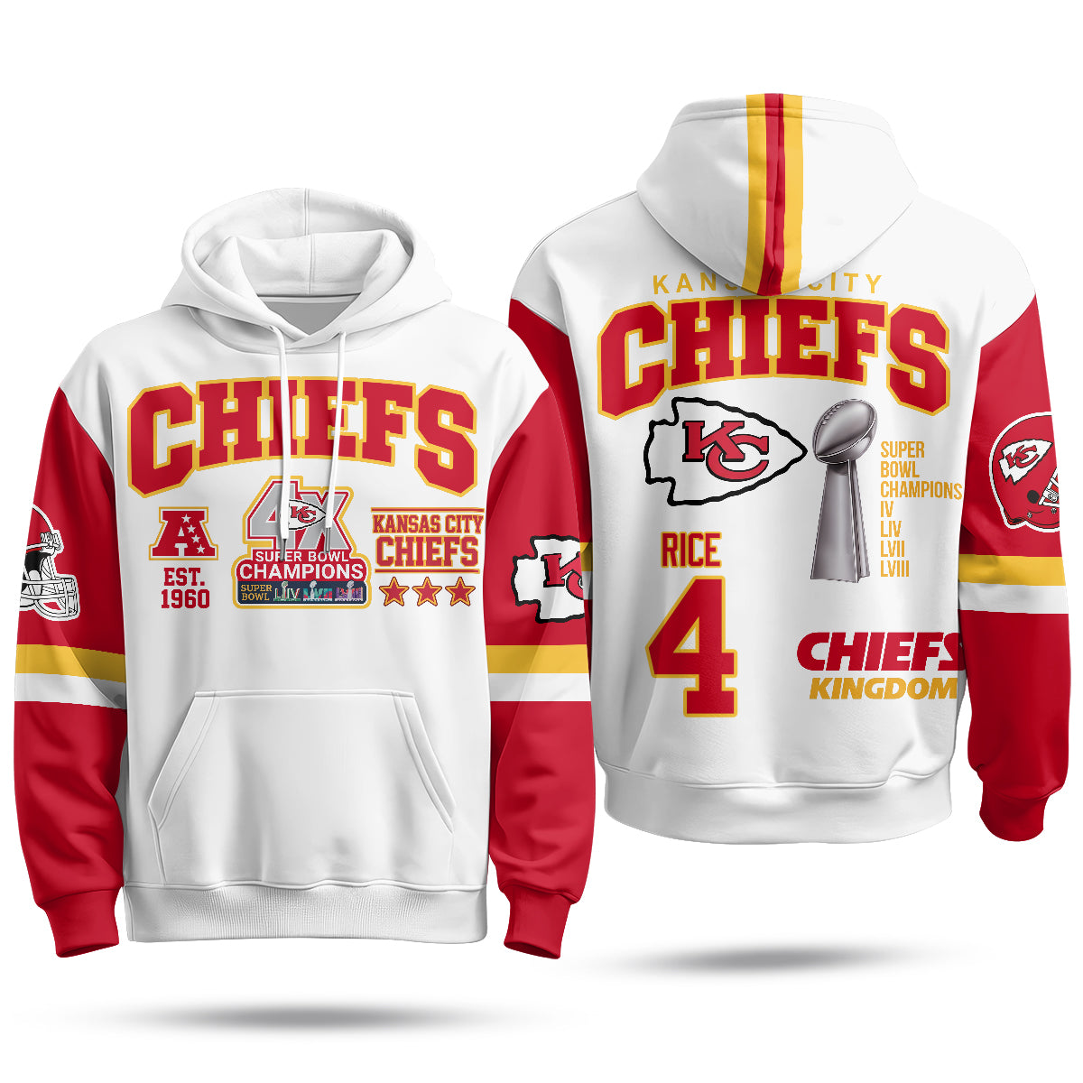 KC 4X Champs Gold Edition Fleece Hoodie - Printed