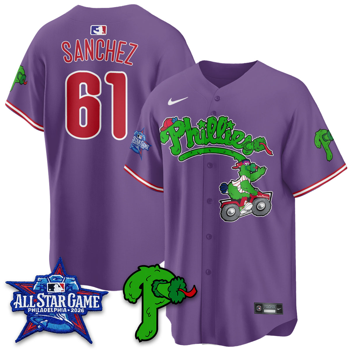 Philadelphia Phillies Phanatic Vapor Limited Jersey V2- Stitched