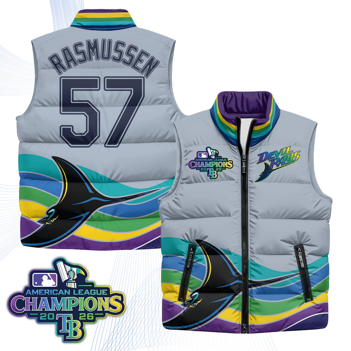 TB 2026 AL Champions Limited Puffer Vest - Printed