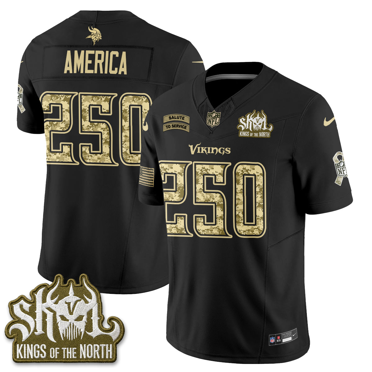 MIN 2026 Salute to Service V2 Vapor Jersey - Stitched