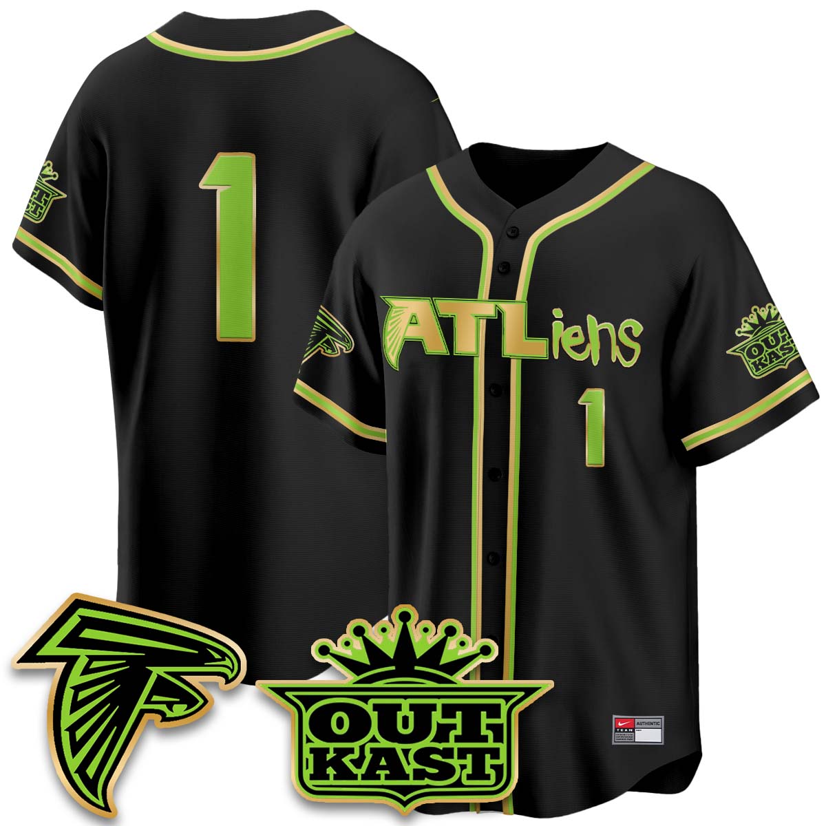 ATL 30th Anniversary ATLiens Baseball Vapor Jersey - Stitched