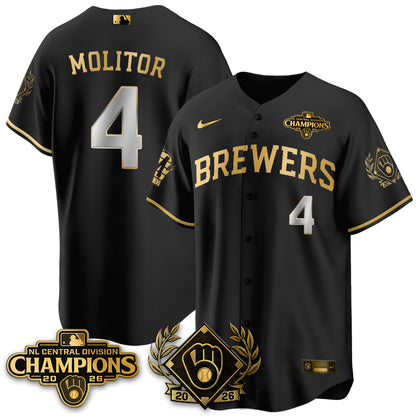 Milwaukee Brewers 2026 NL Division Champs Vapor Jersey - Stitched