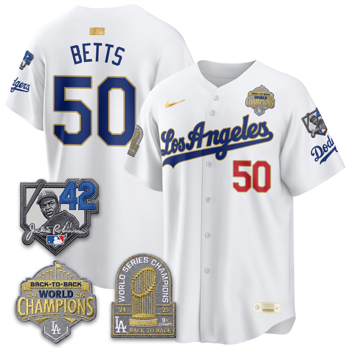 LAD 2026 New Era Gold Collection Vapor Limited Jersey - B2B Champs - All Stitched