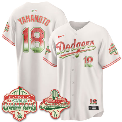 Los Angeles Dodgers National Watermelon Day Vapor Jersey - Stitched