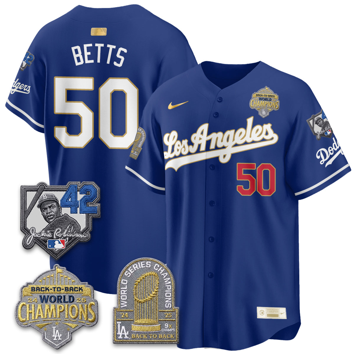 LAD 2026 New Era Gold Collection Vapor Limited Jersey - B2B Champs - All Stitched