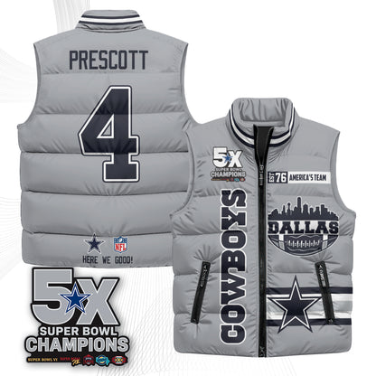 DAL "America's Team" Puffer Vest - Printed