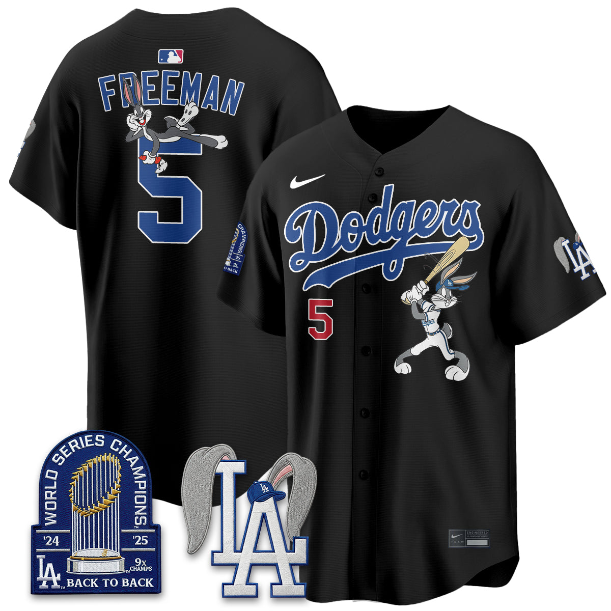 Los Angeles Dodgers Bunny Edition Vapor Jersey - Stitched