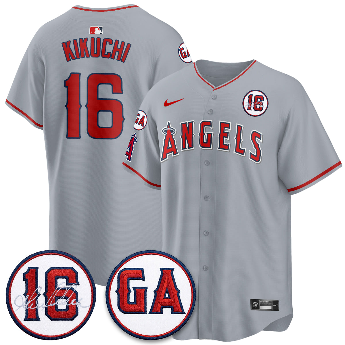LAA Garret Anderson Tribute Patch Vapor Jersey - All Stitched V1