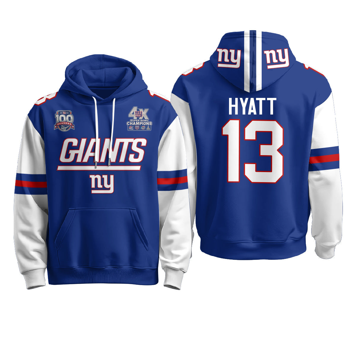 NYG 4X Champs S.Bowl Fleece Hoodie - Printed