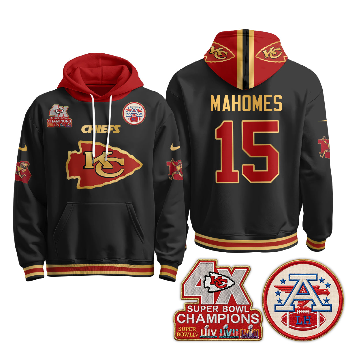 KC 4X Champs Gold Edition Hoodie - Stitched