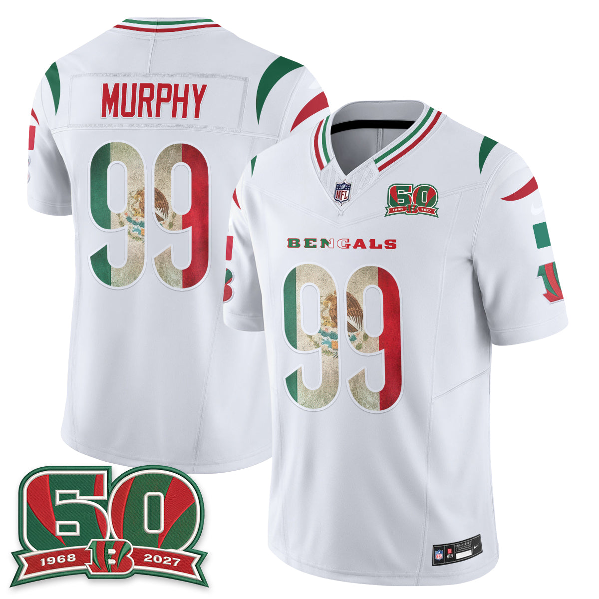 Cincinnati Bengals Mexico Edition Vapor Jersey - Stitched