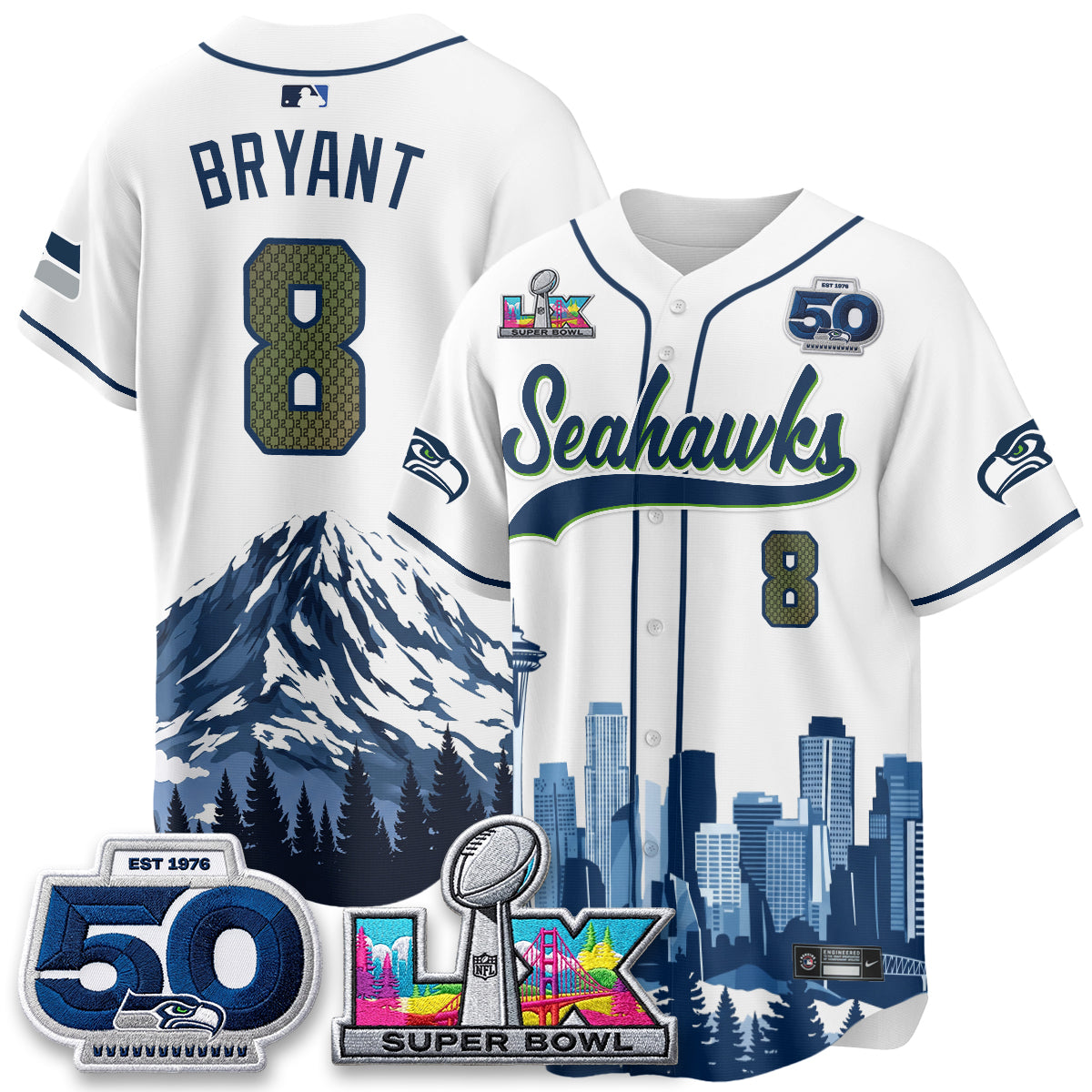Seattle Seahawks City Edition Vapor Baseball Jersey - Stitch
