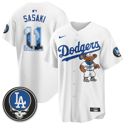 Los Angeles Dodgers x Grateful Dead Edition Vapor Jersey - Stitched