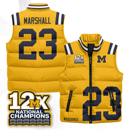MICH 12X Champs Puffer Vest - Printed