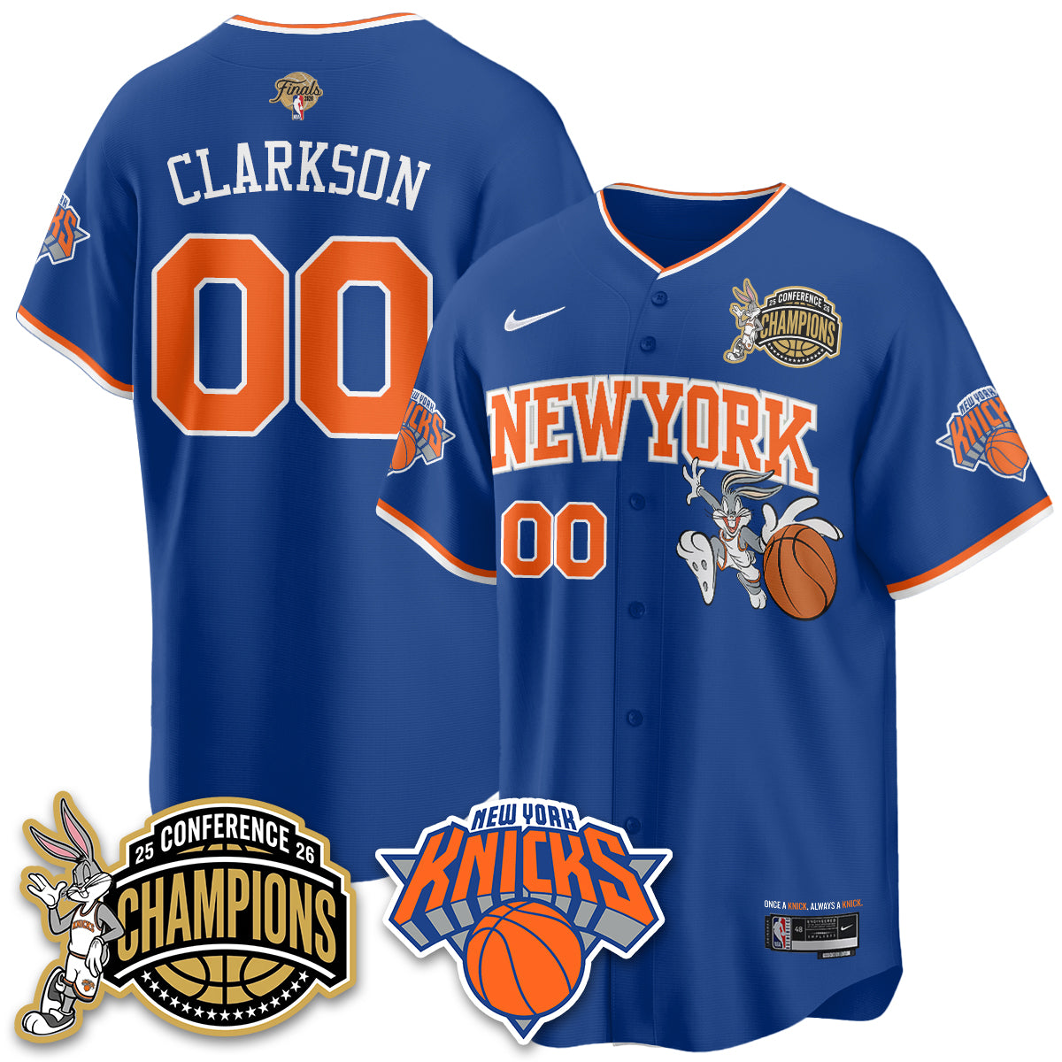 New York Knicks 2026 NBA Finals x Bunny Vapor Jersey V2- Stitched