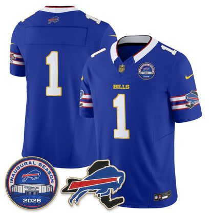 Buffalo Bills 2026 Gold Trim Edition Vapor Jersey - Stitched
