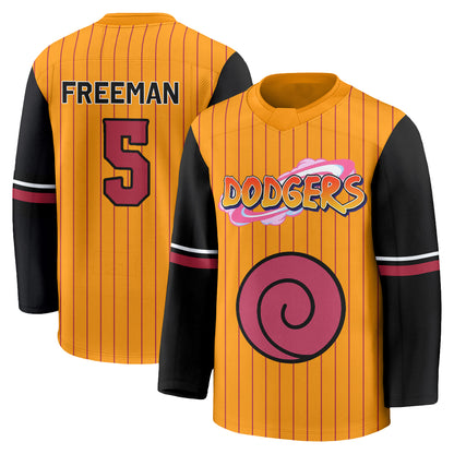 Los Angeles Dodgers Naruto Edition Vapor Hockey Jersey - Stitched