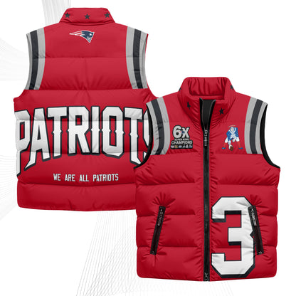 NE Rivalries Puffer Vest - Printed