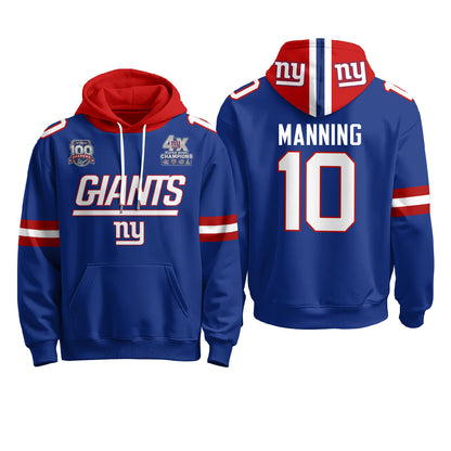 NYG 4X Champs S.Bowl Fleece Hoodie - Printed