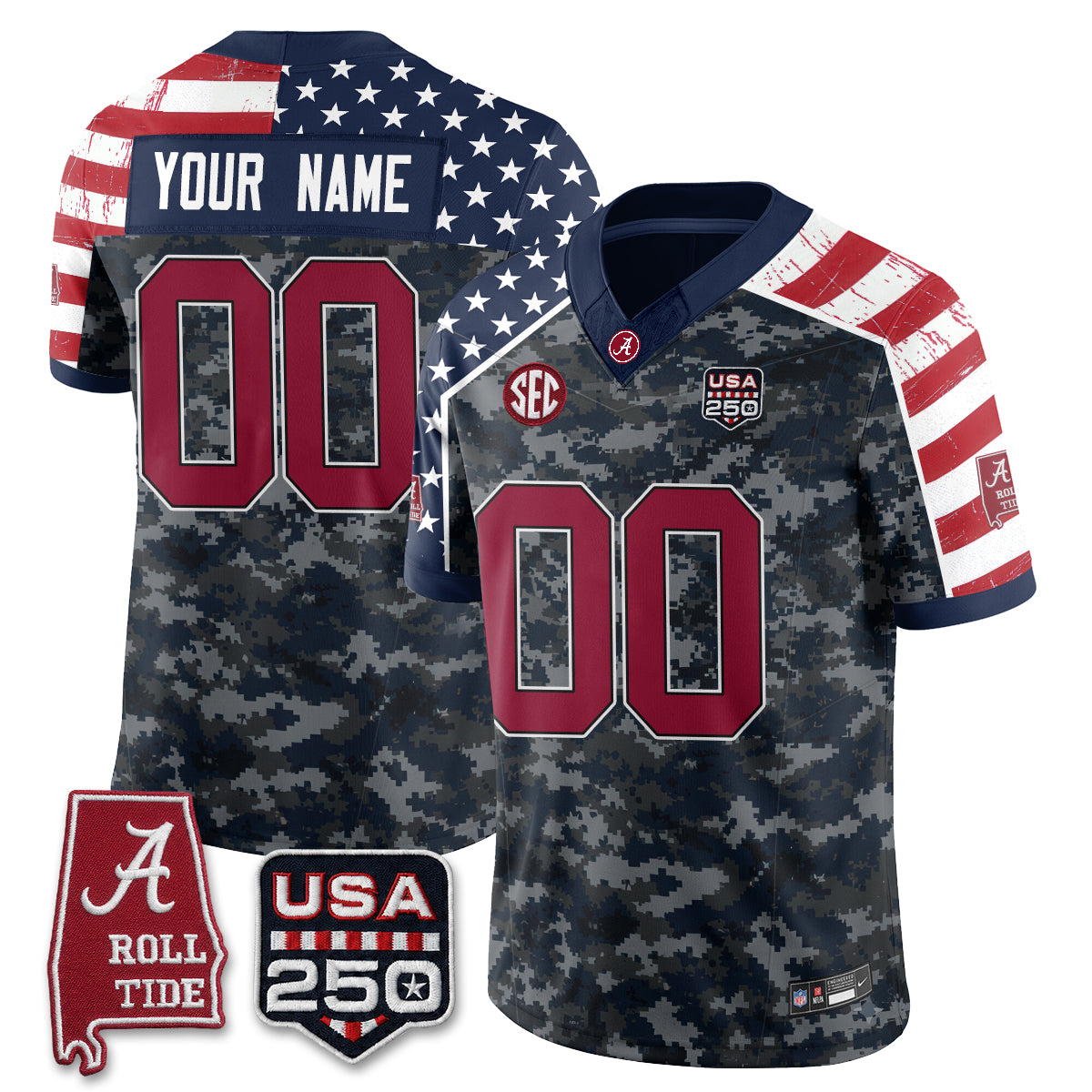 BAMA Camouflage Edition 2026 Vapor Limited Custom Jersey - Stitched