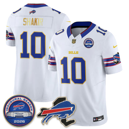 Buffalo Bills 2026 Gold Trim Edition Vapor Jersey - Stitched
