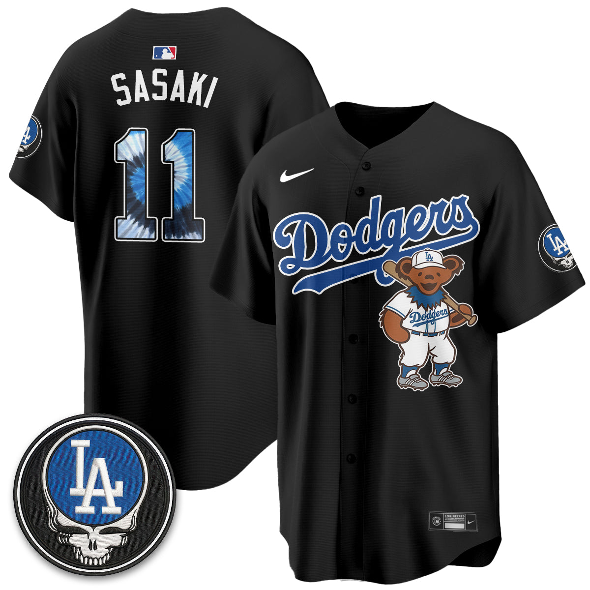 Los Angeles Dodgers x Grateful Dead Edition Vapor Jersey - Stitched