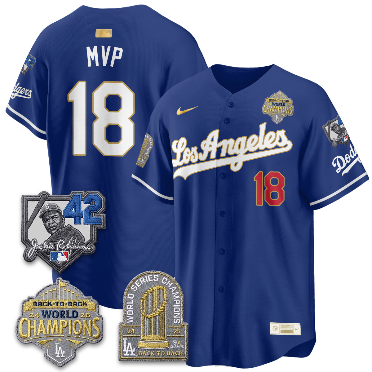 LAD 2026 New Era Gold Collection Vapor Limited Jersey - B2B Champs - All Stitched