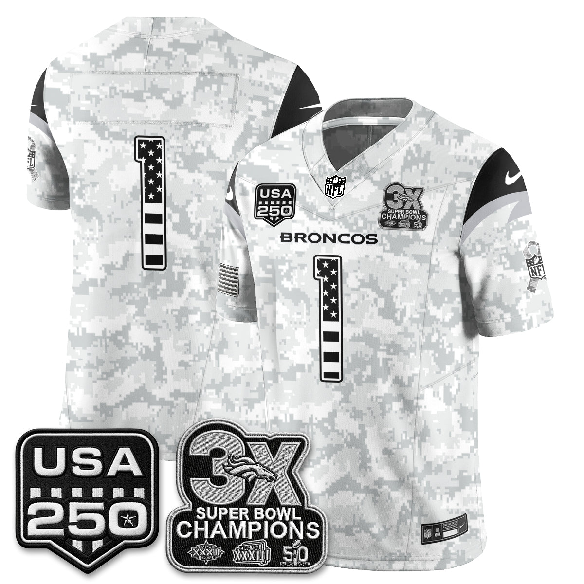 Denver Broncos 2026 Salute to Service Edition Vapor Jersey - Stitched