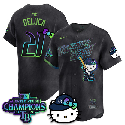 Tampa Bay Rays x Meow KT 2026 AL East Champs Vapor Jersey - Stitched
