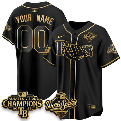 TB 2026 AL Champions Gold Edition Custom Vapor Jersey - Stitched