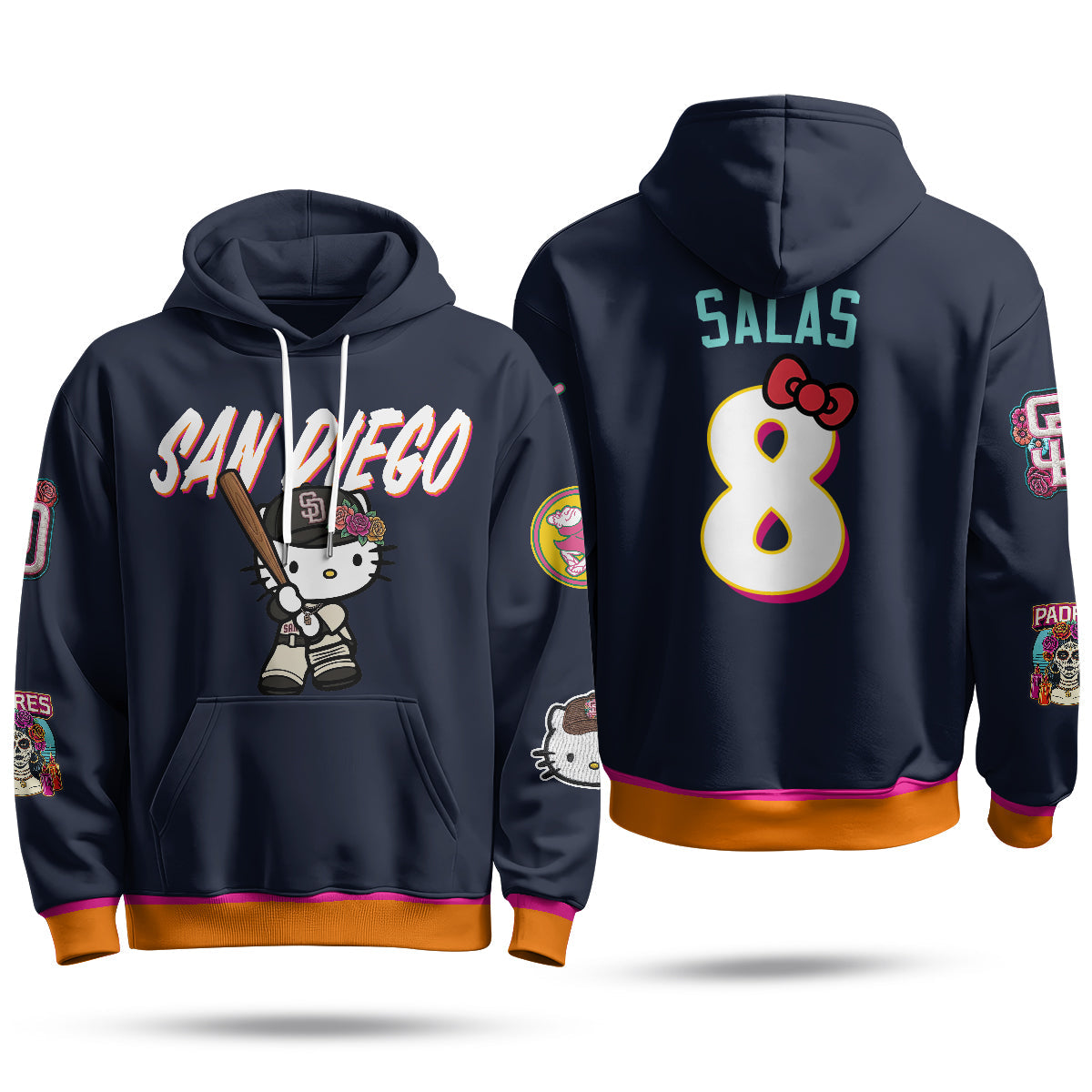 SD x Meow KT Fleece Hoodie - Printed