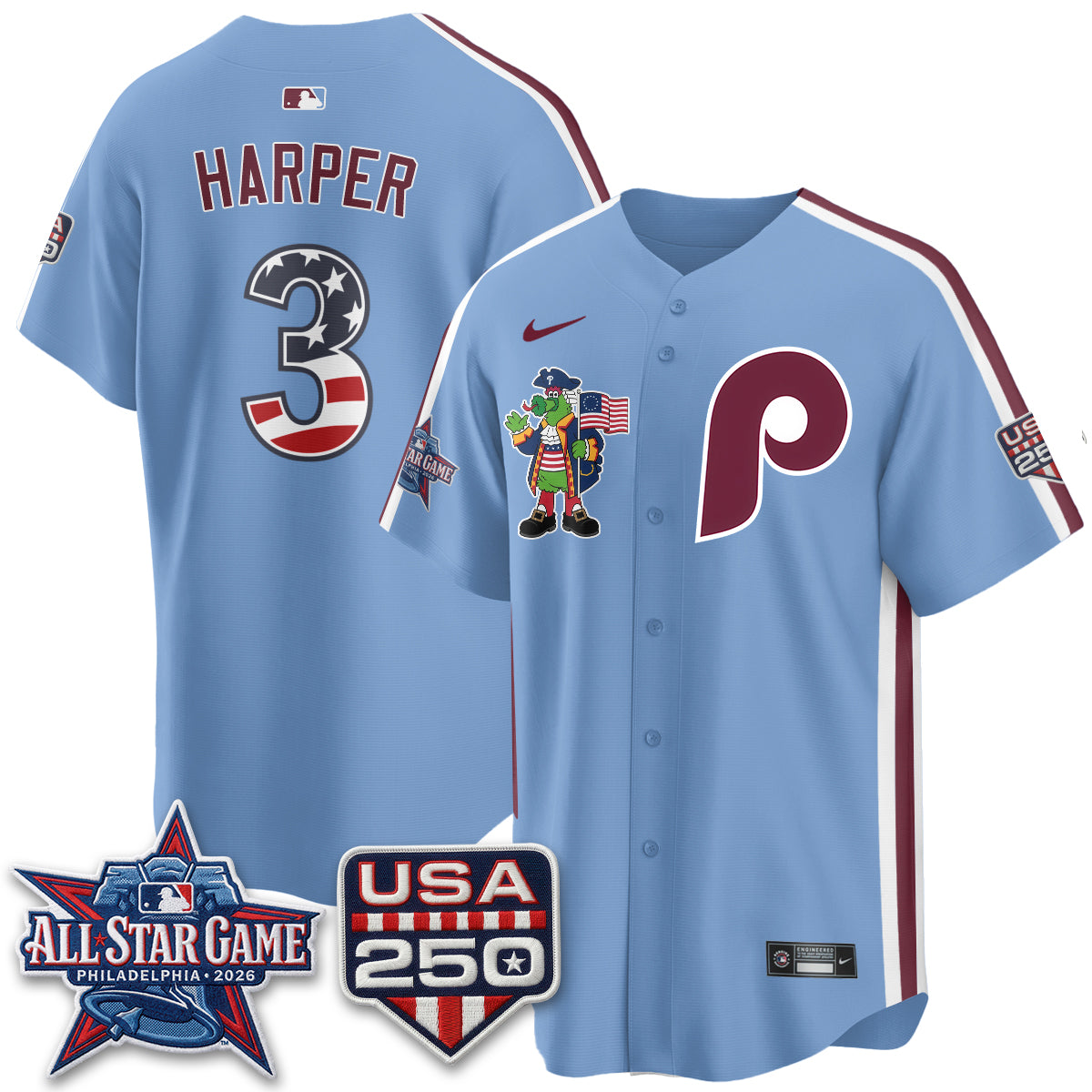 Philadelphia Phillies 2026 All Star Phanatic Edition Vapor Jersey - Stitched