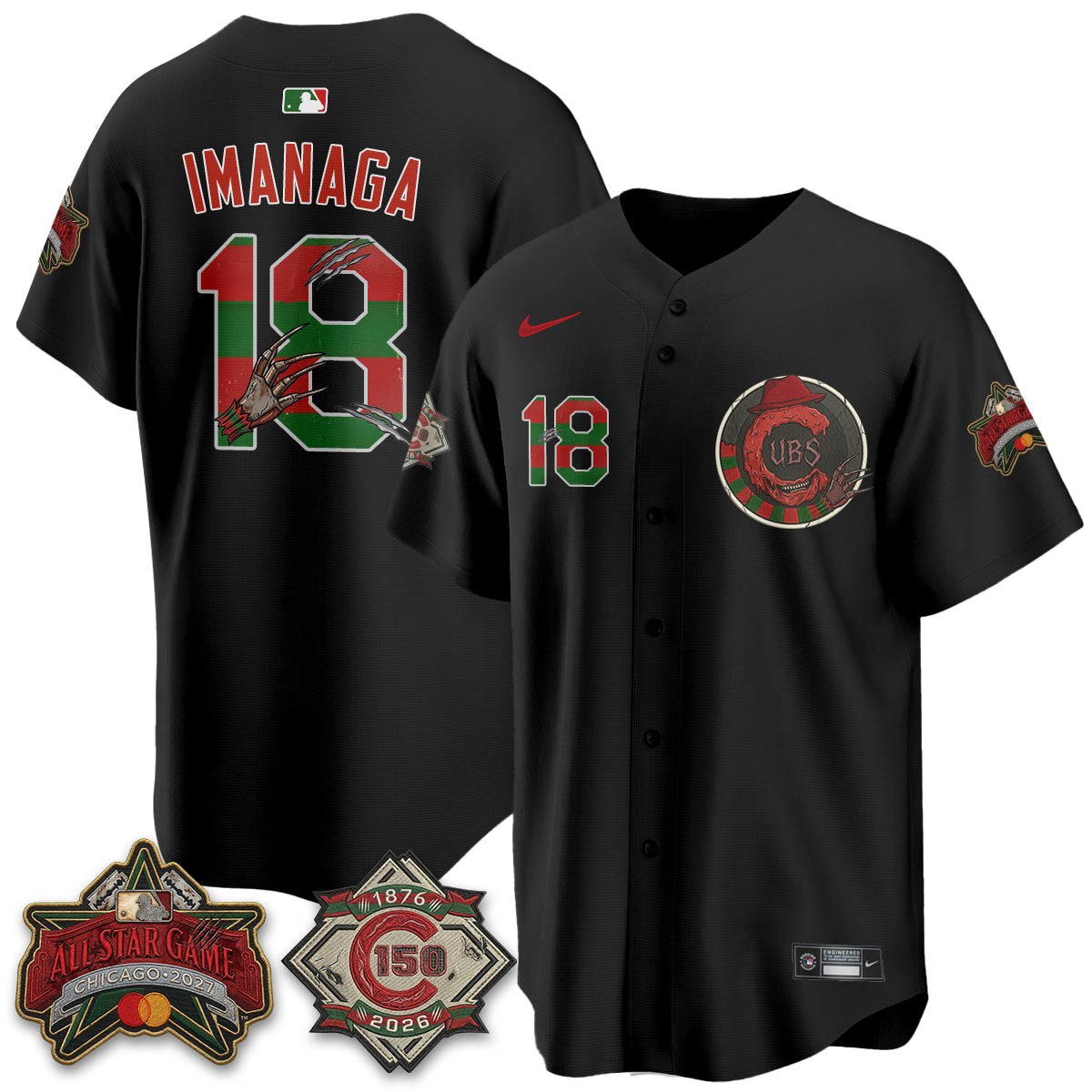 CHC A Nightmare on Wrigley Field Edition Vapor Jersey - Stitched