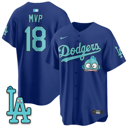 Los Angeles Dodgers x Hangyodon Edition Vapor Jersey- Stitched