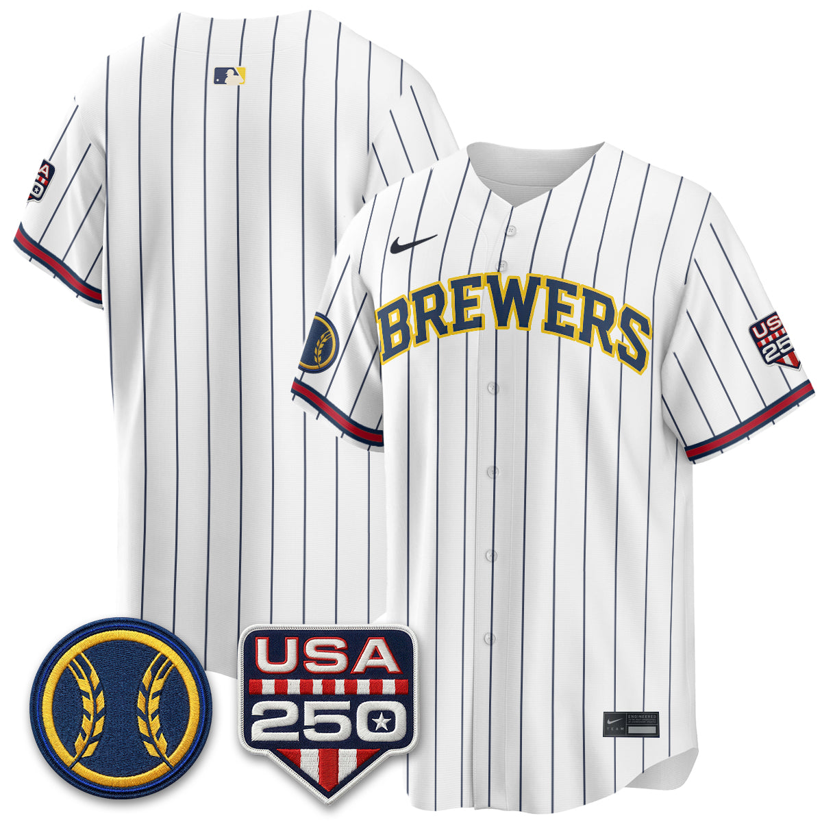 Milwaukee Brewers Fourth of July Vapor Limited Jersey - Stitched