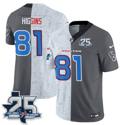 HOU Fan Gear Split Vapor Jersey - Stitched