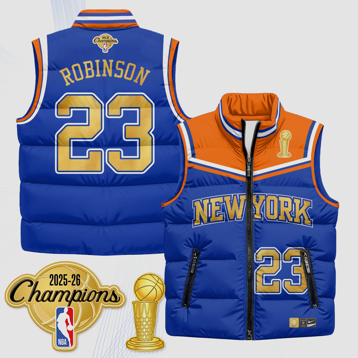 NYK Champions Night Puffer Vest - Printed