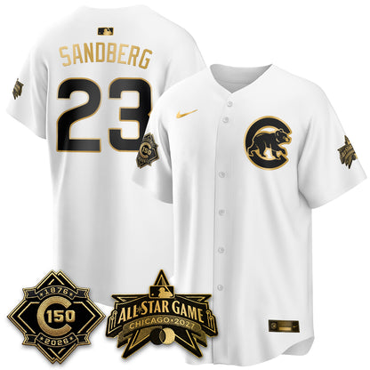 Chicago Cubs 2027 All Star Game Gold Edition Vapor Jersey - Stitched