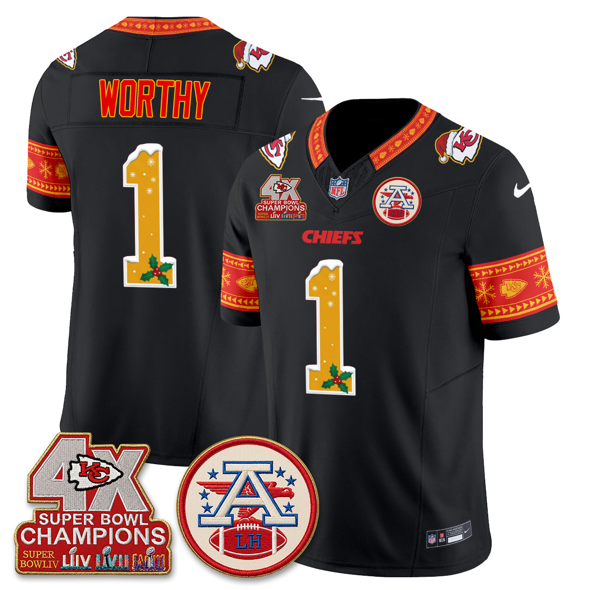 KC Xmas Edition Vapor Jersey - Stitched