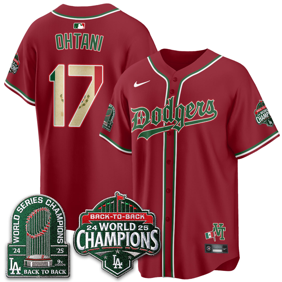 Los Angeles Dodgers x Mexico Style Vapor Jersey - Stitched