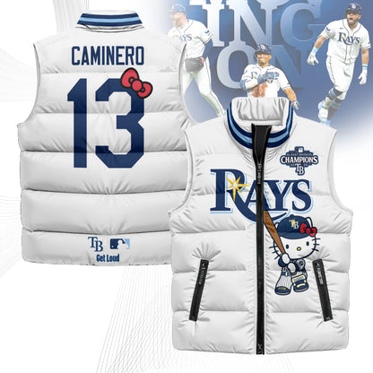 TB x Meow KT 2026 AL East Champs Puffer Vest - Printed