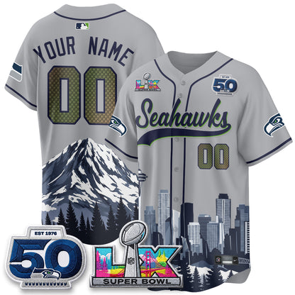 Seattle Seahawks City Edition Vapor Baseball Custom Jersey - Stitch